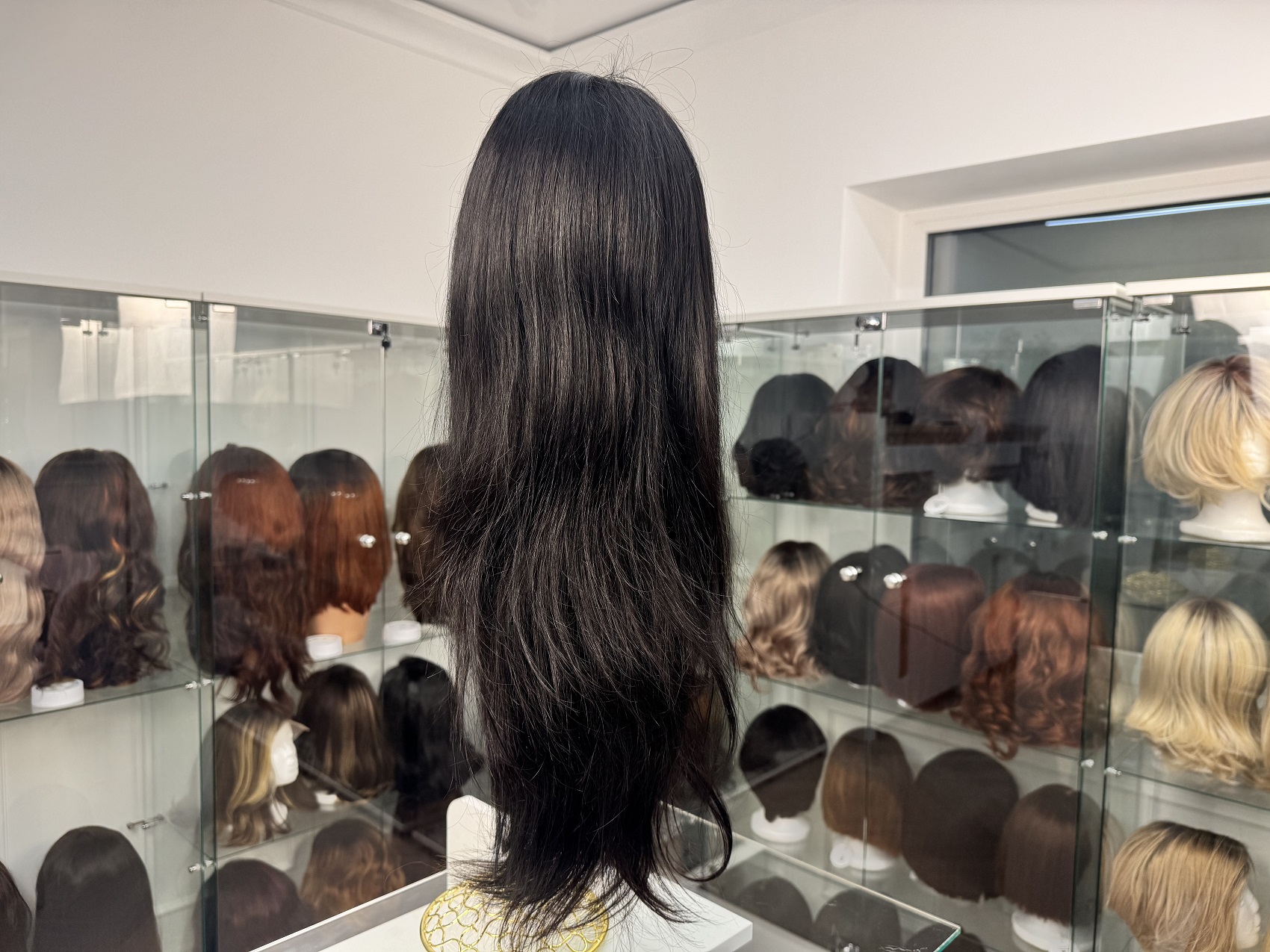Bardzo długa peruka syntetyczna Premium – Lace Front z Baby Hair Głęboka czerń 