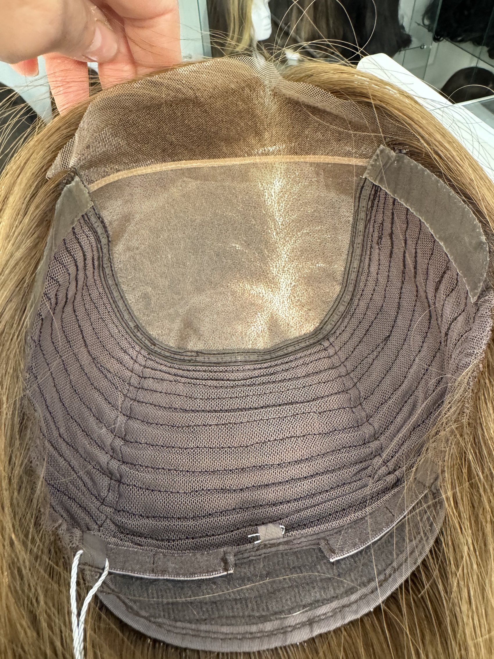 Naturalna peruka Jaśminowa – rudy brąz, Lace Front
