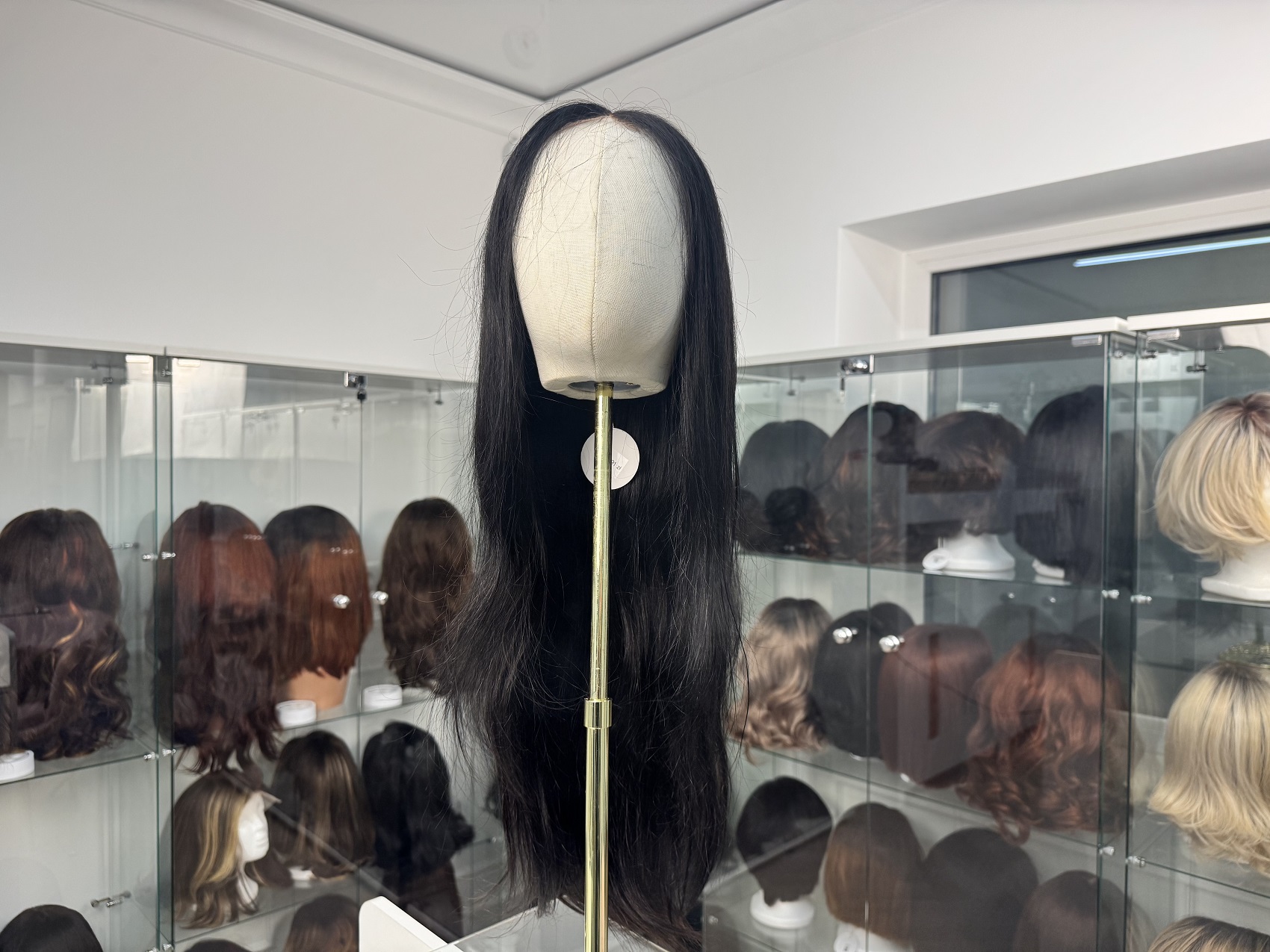 Bardzo długa peruka syntetyczna Premium – Lace Front z Baby Hair Głęboka czerń 